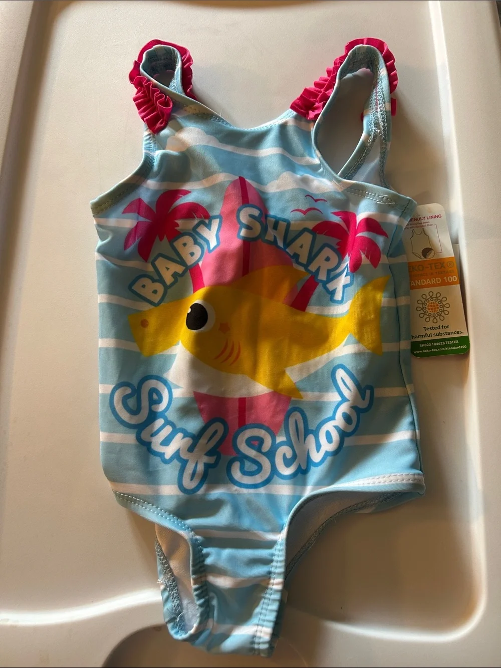 Minnie Mouse & Baby Shark One-Piece Swimsuits